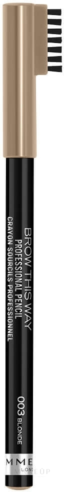 Augenbrauenstift - Rimmel Brow This Way Professional Eyebrow Pencil — Bild 003 - Blonde