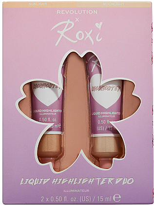 Make-up Set - Makeup Revolution x Roxi Cherry Blossom Highlighter Duo (Highlighter 2x15ml) — Bild N1