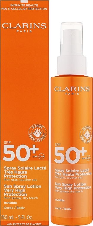 Sonnenschutzcreme für den Körper - Clarins Sun Spray Lotion Very High Protection SPF 50 — Bild N2