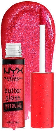 Feuchthaltender Lipgloss  - NYX Professional Makeup Butter Gloss Metallic  — Bild N2