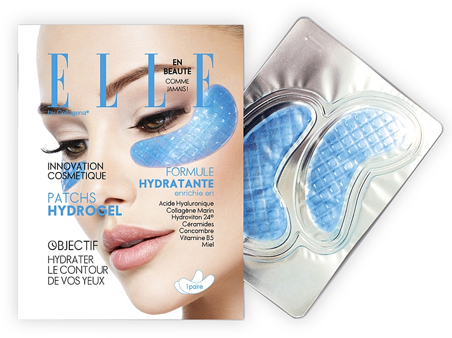 Feuchtigkeitsspendende Hydrogel-Augenpatches - Elle By Collagena Moisturizer Hydrogel Patches — Bild N1