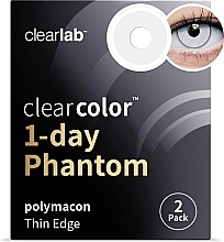 Tägliche farbige Kontaktlinsen White Out 2 St. - Clearlab ClearColor 1-Day Phantom — Bild N2
