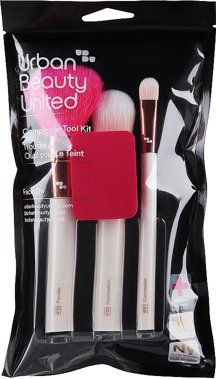 Make-up Pinsel-Set №10, №22, №21 rosa Schwamm - UBU Face On Complexion Tool Kit — Bild N1