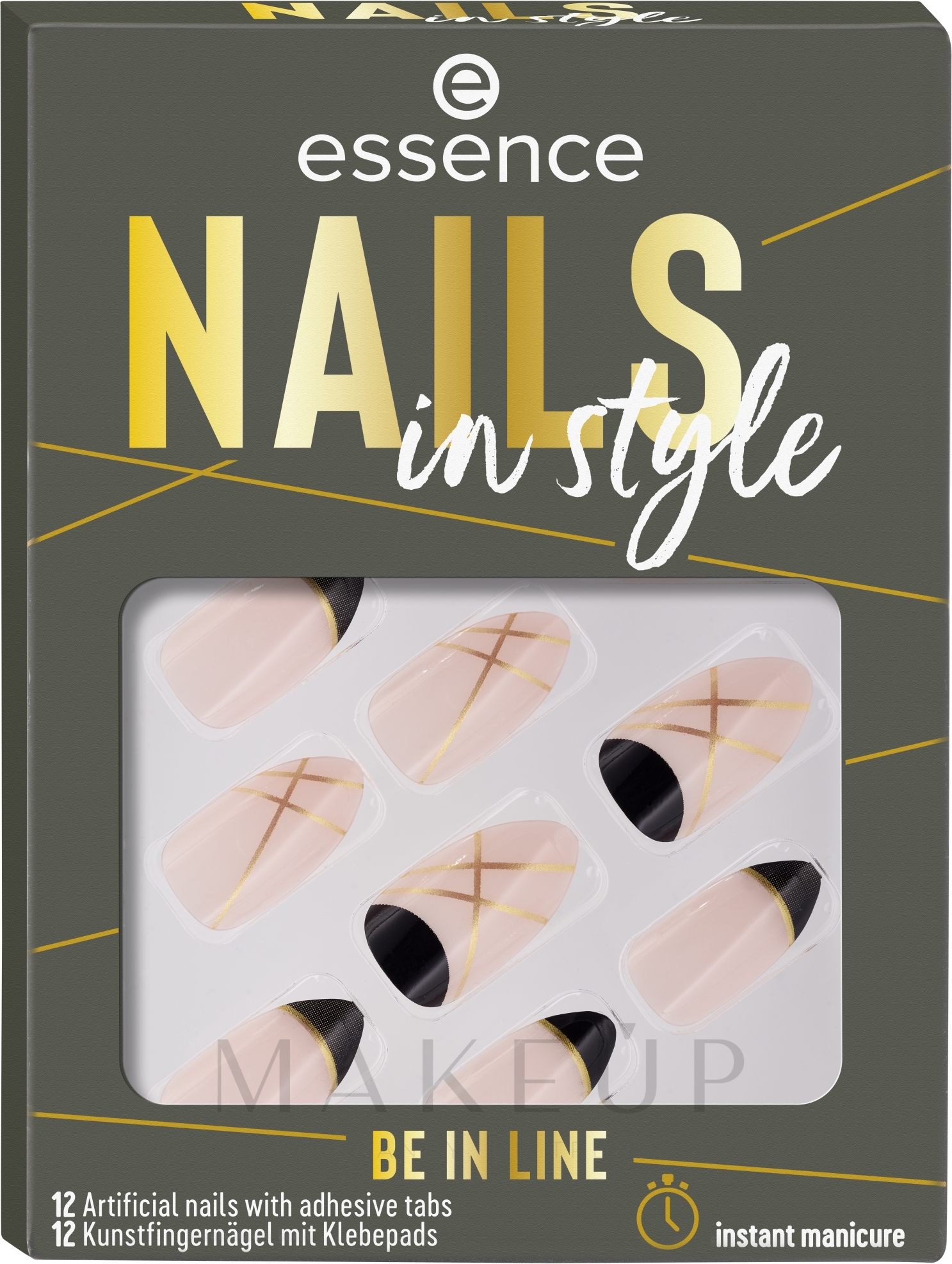 Kunstfingernägel mit Klebepads - Essence Nails In Style Be In Line — Bild 12 St.