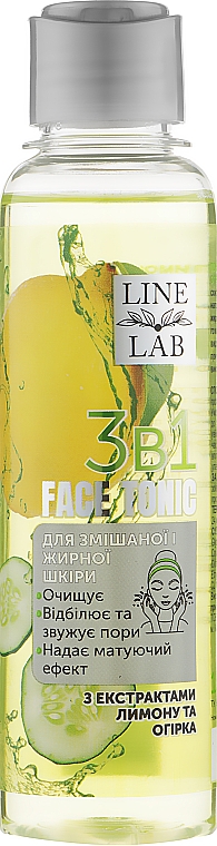 Gesichtstonikum mit Zitronen- und Gurkenextrakten - Line Lab — Bild N1