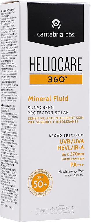 Mineralisches Sonnenschutzfluid für das Gesicht SPF 50+ - Cantabria Labs Heliocare 360º Mineral Fluid SPF 50+ — Bild N2