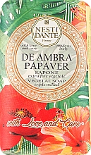 Düfte, Parfümerie und Kosmetik Naturseife De Ambra Papaver - Nesti Dante Vegetable Soap Love and Care Collection