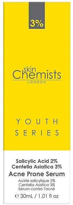 Serum gegen Akne - Skin Chemists Youth Series Salicylic Acid 2%, Centella Asistica 3% Acne Prone Serum — Bild N3