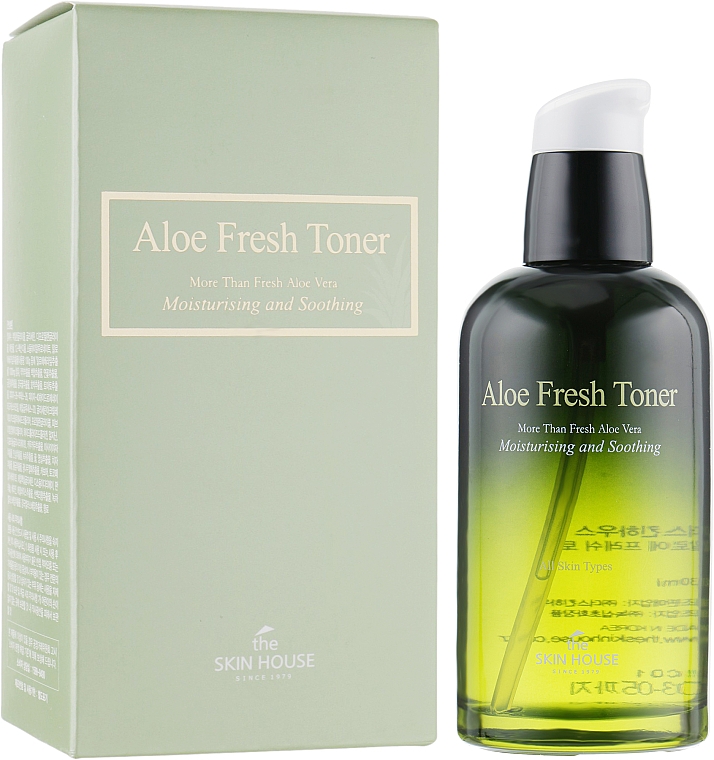 Feuchtigkeitsspendendes und beruhigendes Gesichtstonikum mit Aloe Vera-Extrakt - The Skin House Aloe Fresh Toner — Bild N1