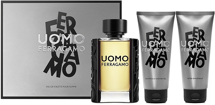 Salvatore Ferragamo Uomo - Set (Eau de Toilette/100 ml + Duschgel/100 ml + Atershave Balsam/100 ml) — Bild N1