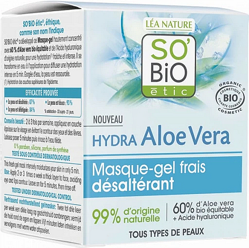 Maske für das Gesicht - So'Bio Aloe Vera Hydrating Mask — Bild N1