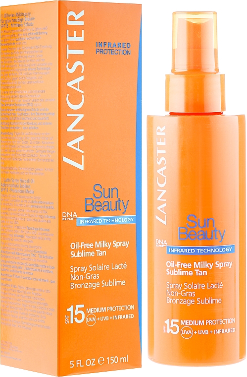 Ölfreies Körpersonnenspray SPF 15 - Lancaster Sun Beauty Oil-Free Milky Spray SPF 15
