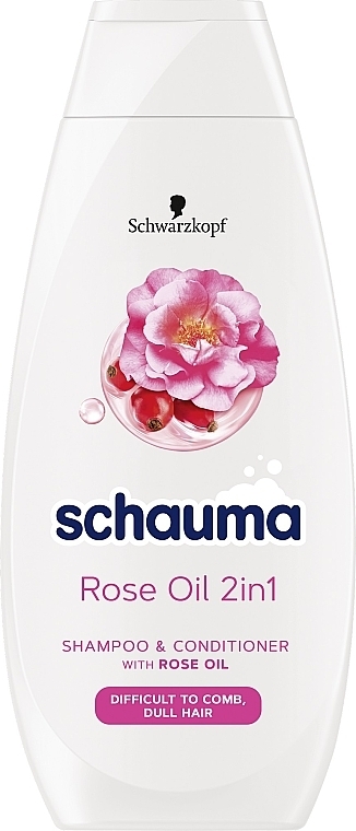 2in1 Shampoo-Conditioner mit Rosenöl - Schwarzkopf Schauma Silk Comb Shampoo&Conditioner Rose Oil — Bild N1