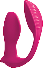 Stimulierender Vibrator für doppeltes Vergnügen mit Fernbedienung pink - PipeDream Threesome Double Ecstasy Pink — Bild N4