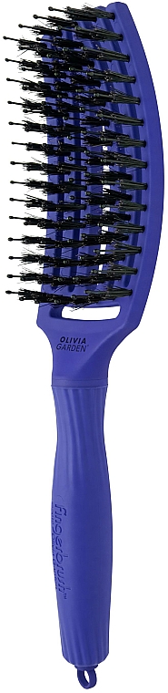 Haarbürste gebogen - Olivia Garden Fingerbrush Tropical Blue — Bild N2