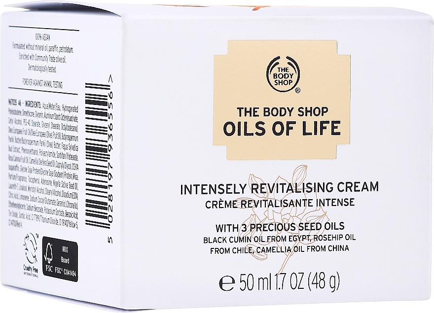 Revitalisierende Tagescreme für reife Haut mit Samenölen - The Body Shop Oils of Life Intensely Revitalising Cream — Bild N2
