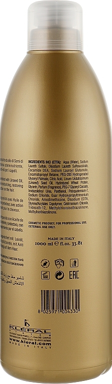 Reparierendes Shampoo mit Leinextrakt - Kleral System Semi Di Lino Shampoo — Bild N6