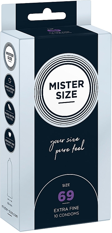 Latex Kondome Größe 69 10 St. - Mister Size Extra Fine Condoms — Bild N1