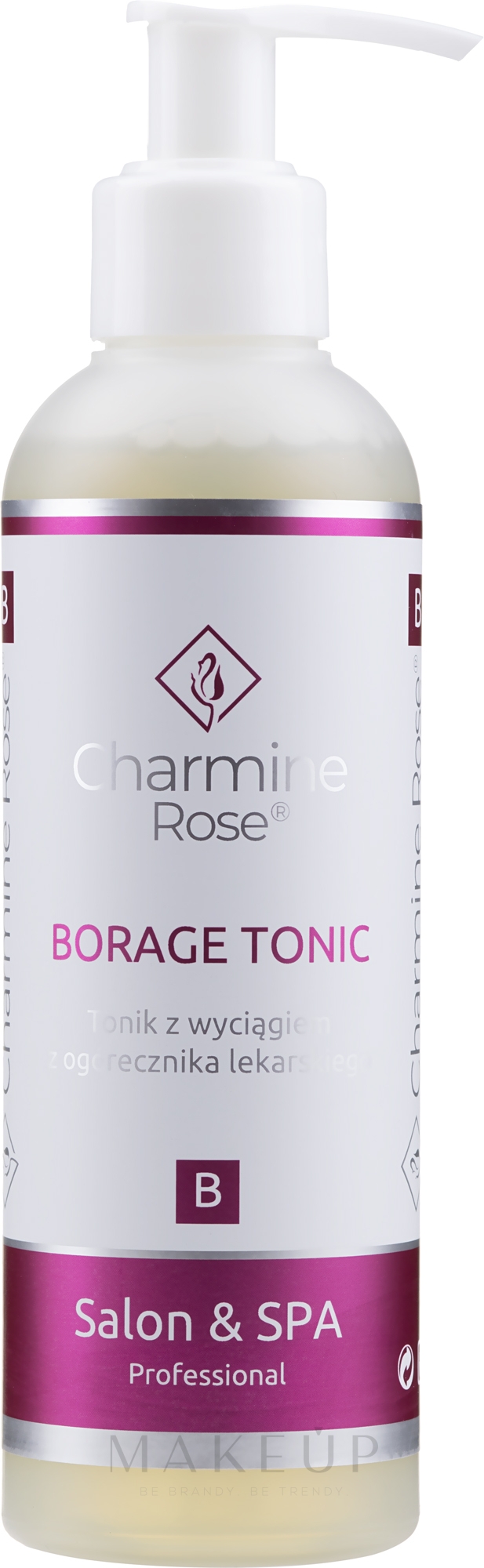 Beruhigendes Gesichtstonikum mit Borretsch-Extrakt, Aloe und Teebaumöl - Charmine Rose Salon & SPA Professional Borage Tonic — Bild 200 ml