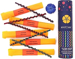 Räucherstäbchen-Set №2 - Maroma Encens d'Auroville Double Scented Spiral Incense Sticks Yellow — Bild N1