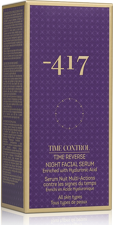 Verjüngendes Anti-Aging Nachtserum für das Gesicht mit Hyaluronsäure - -417 Time Control Collection Time Reverse Night Facial Serum — Bild N3