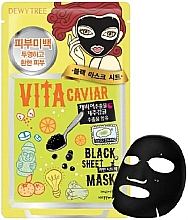 Düfte, Parfümerie und Kosmetik Regenerierende Tuchmaske für das Gesicht mit Kaviar - Dewytree Vita Caviar Black Sheet Mask