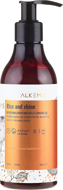 Erfrischendes Reinigungsgel für Gesicht und Körper - Alkmie Refreshing Body And Face Cleansing Gel Rise And Shine — Bild N2