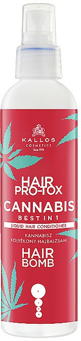 Flüssiger Haarspülung mit Cannabis - Kallos Hair Pro-Tox Cannabis Hair Bomb Liquid Conditioner — Bild N1