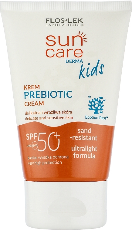 Sonnenschutzcreme für trockene Kinderhaut - Floslek Sun Care Derma Kids Prebiotic Cream SPF 50 — Bild N1