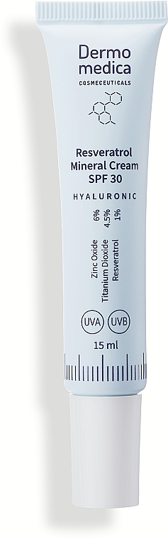Anti-Aging-Gesichtscreme - Dermomedica Hyaluronic Resveratrol Mineral Cream SPF30 — Bild N2