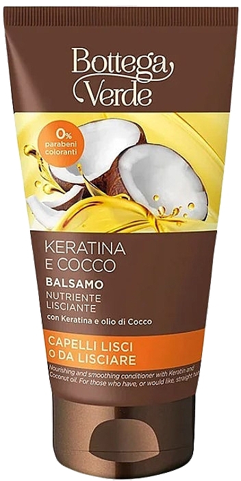 Pflegende und glättende Spülung - Bottega Verde Keratina e Cocco Nourishing and Smoothing Conditioner — Bild N1