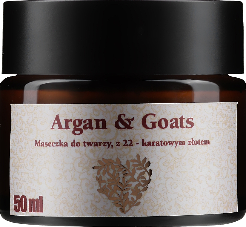 Revitalisierende und reinigende Gesichtsmaske mit weißer Tonerde, Arganöl und 22 Karat Gold - Soap&Friends Argan & Goats Mask — Bild N1