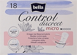 Düfte, Parfümerie und Kosmetik Einlagen bei Blasenschwäche 18 St. - Bella Control Discreet Micro Bladder Control Pads
