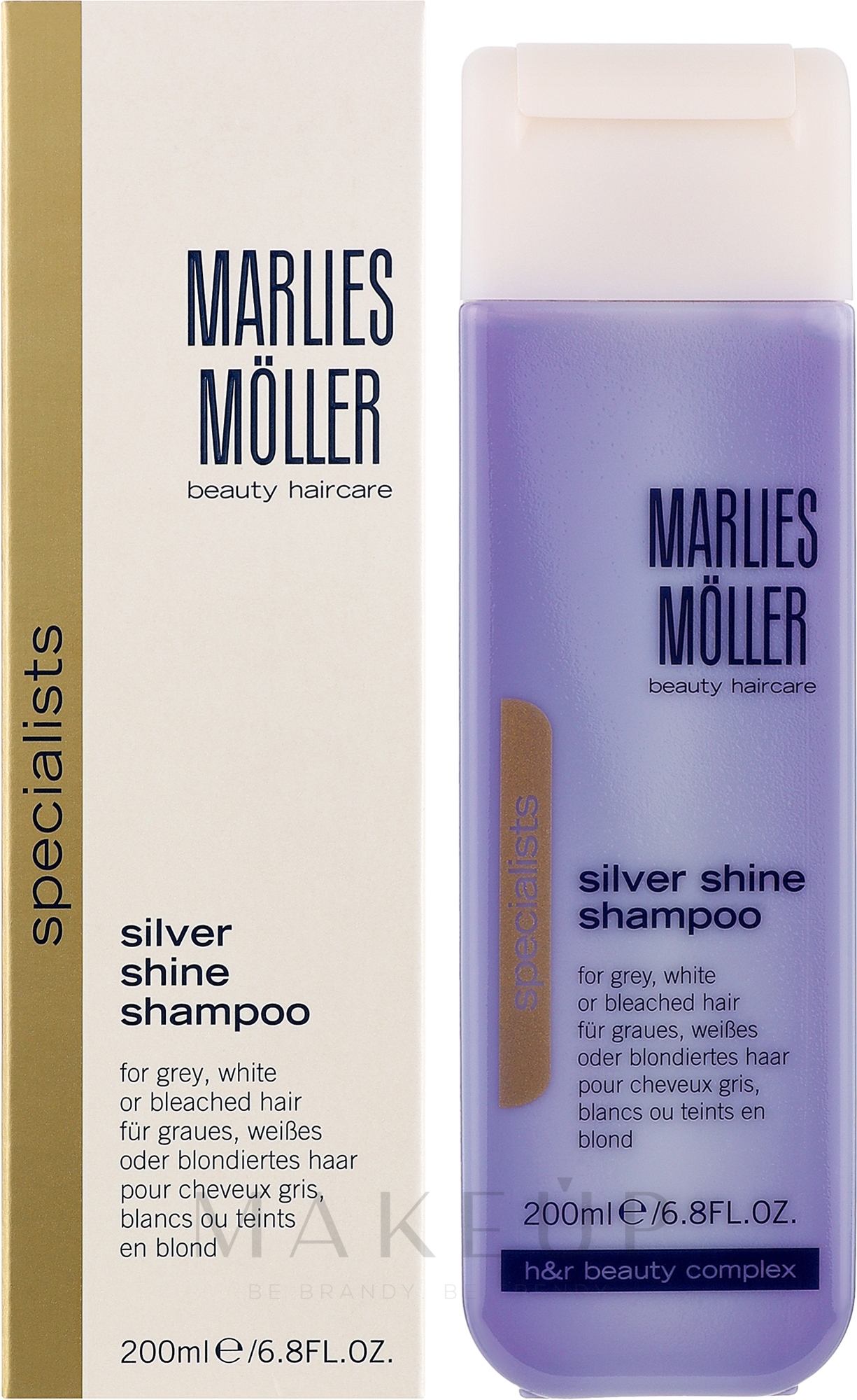 Shampoo für graues, weißes oder blondiertes Haar - Marlies Moller Specialist Silver Shine Shampoo — Bild 200 ml
