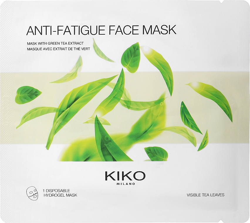 Feuchtigkeitsspendende Hydrogel-Gesichtsmaske mit Grüntee-Extrakt - Kiko Milano Anti-Fatigue Face Mask — Bild N1