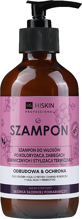 Regenerierendes und schützendes Shampoo für gefärbtes und strapaziertes Haar - HiSkin Professional Shampoo — Bild N1