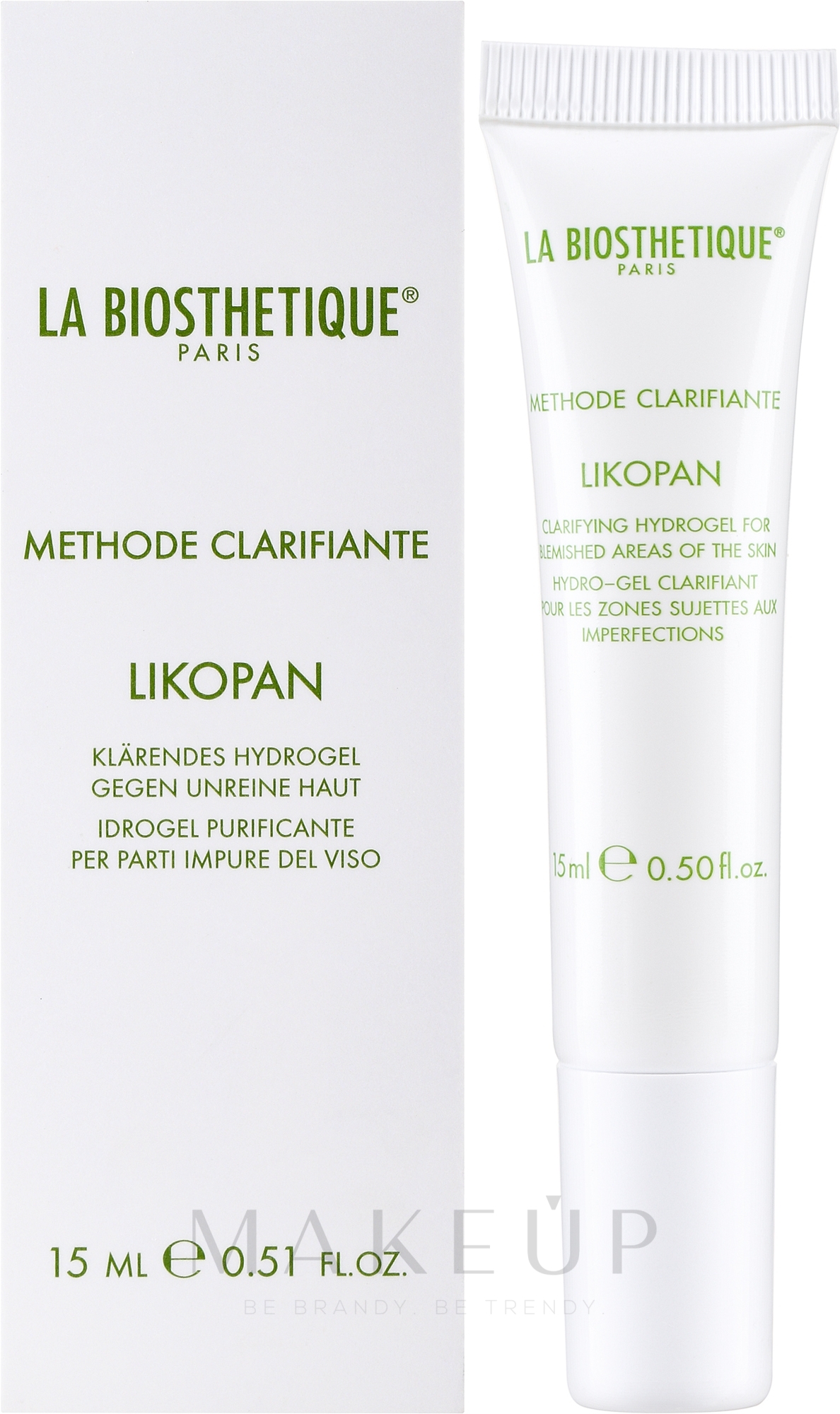 Klärendes Hydrogel gegen unreine Haut - La Biosthetique Methode Clarifiante Likopan — Bild 15 ml