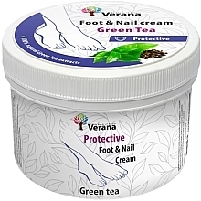 Düfte, Parfümerie und Kosmetik Schutzcreme für Füße und Nägel Grüner Tee - Verana Protective Foot & Nail Cream Green Tea