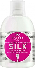 Shampoo für trockenes, kraftloses Haar mit Olivenöl und Seidenprotein - Kallos Cosmetics Silk Shampoo With Olive Oil  — Bild N1