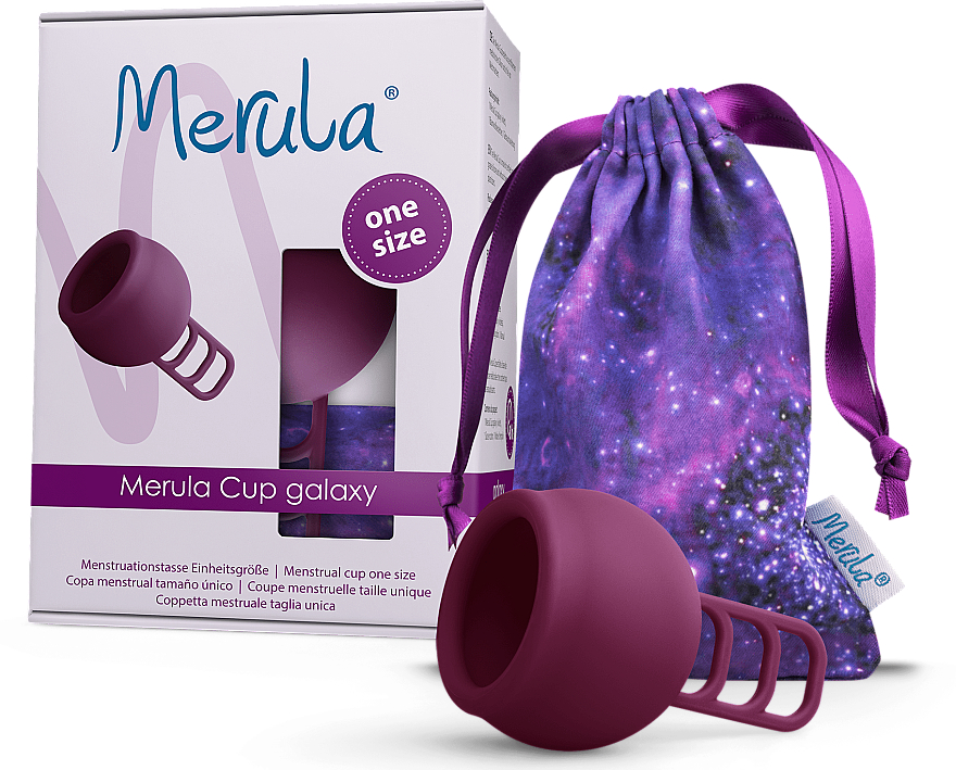 Menstruationstasse Einheitsgröße lila - MeLuna Menstrual Cup Galaxy — Bild N1