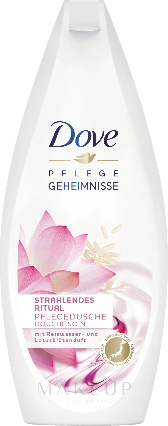 Pflegedusche mit Reiswasser und Lotusblüten Duft - Dove Nourishing Secrets Brightening Shower Gel — Foto 250 ml