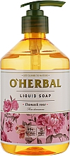 Flüssigseife mit Damaszener Rosenextrakt - O’Herbal Damask Rose Liquid Soap — Bild N1