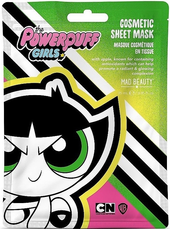 Gesichtsmaske - Mad Beauty Powerpuff Girls Cosmetic Sheet Mask Buttercup — Bild N2