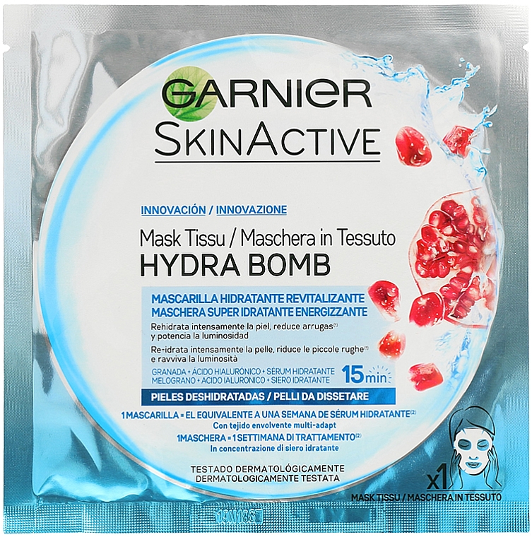 Tuchmaske für das Gesicht - Garnier Skinactive Hydra Bomb Tissue Mask — Bild N1