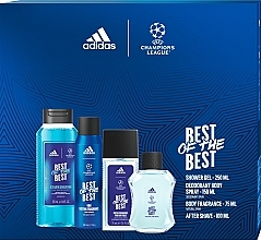 Adidas UEFA 9 Best Of The Best - Duftset (After Shave Lotion /100 ml + Deospray /150 ml + Parfümiertes Körperspray /75 ml + Duschgel /250 ml) — Bild N1