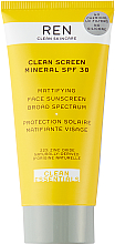 Düfte, Parfümerie und Kosmetik Mattierende Sonnenschutzcreme für das Gesicht SPF 30 - Ren Clean Screen Mattifying Face Sunscreen SPF 30