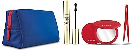 Düfte, Parfümerie und Kosmetik Make-up Set - Pupa Vamp! Forever Mascara & Tweezers & Mirror (Mascara 9ml + Spiegel 1 St. + Pinzette 1 St. + Kosmetiktasche)