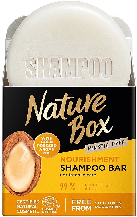 Festes Shampoo mit Arganöl - Nature Box Nourishment Vegan Shampoo Bar With Cold Pressed Argan Oil — Bild N1