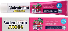 Düfte, Parfümerie und Kosmetik Kinderzahnpasta 6+ Jahre mit Erdbeergeschmack - Vademecum Junior Strawberry Toothpaste