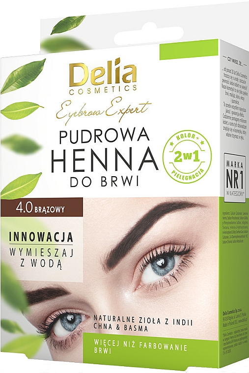 Henna für die Augenbrauen - Delia Cosmetics Eyebrow Expert Brow Henna — Bild N1
